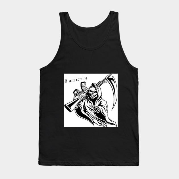 A ghost with gun [i am cuming] Tank Top by abdoabdo